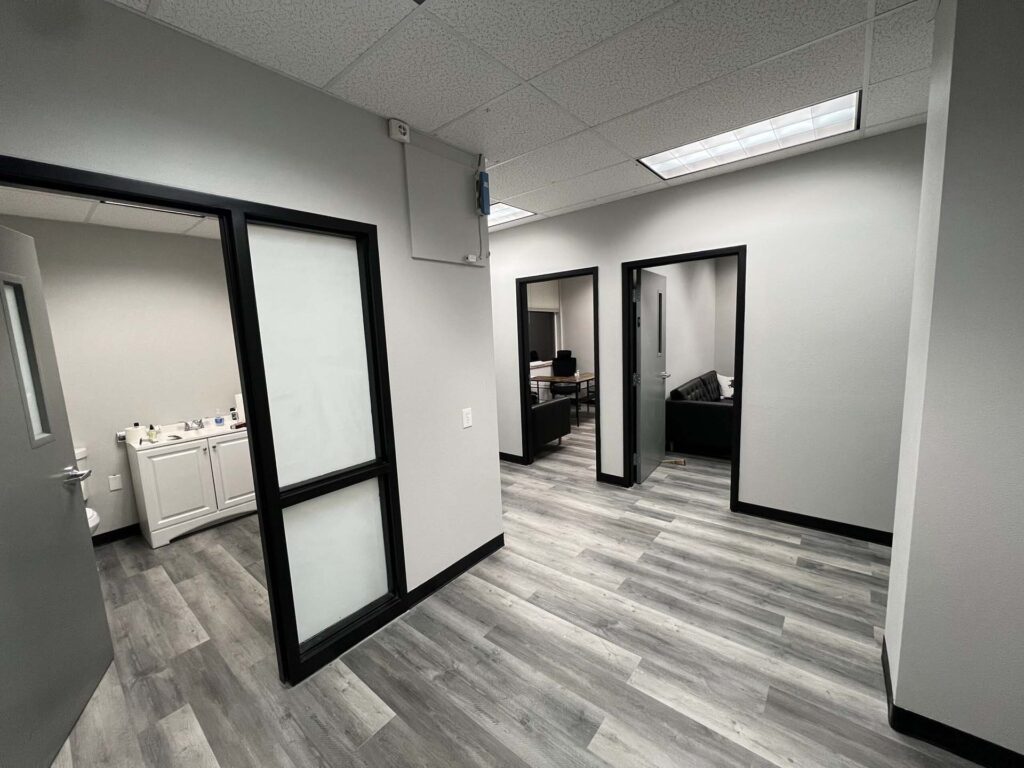 The reception area at Quali-T Men's Health in West Salem