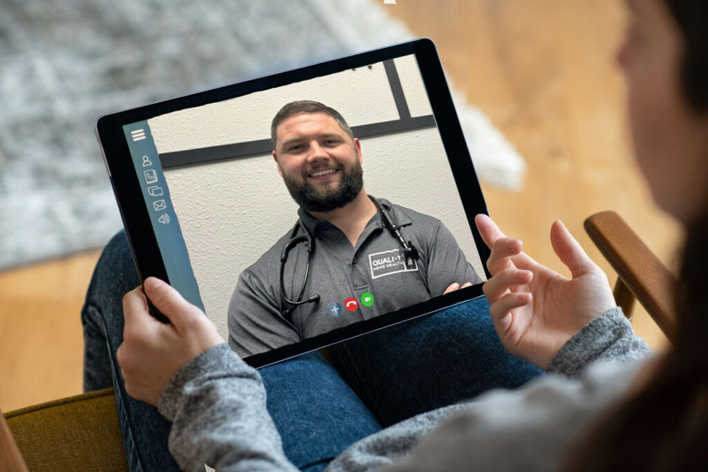 Teleheath call on an ipad