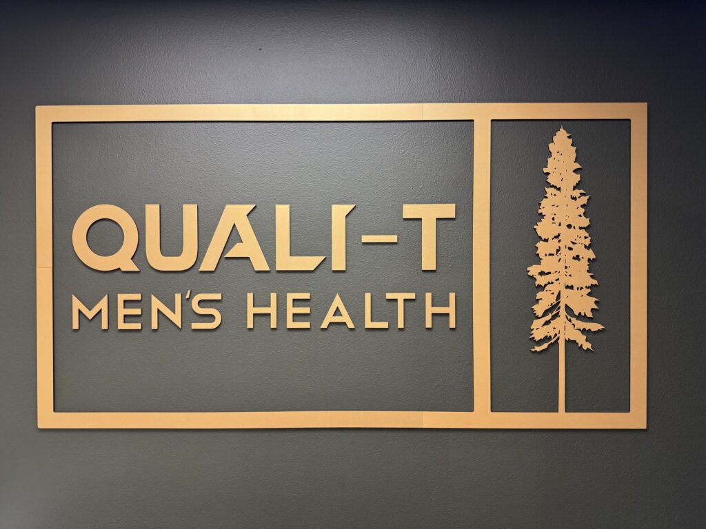 Eugene OR Lobby sign Quali T Mens Health